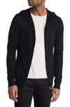 ALLSAINTS MODE SLIM FIT MERINO WOOL ZIP HOODIE,MK130D