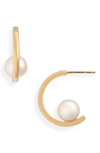 MIKIMOTO Floating Pearl Mini Hoop Earring,MEQ10097AXXK