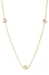 Roberto Coin 3-station Diamond Necklace In Yellow Gold
