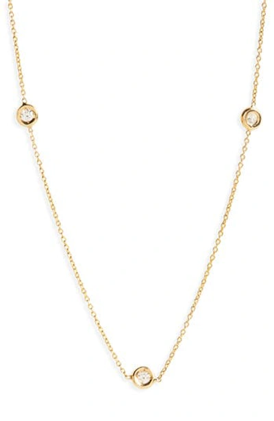 Roberto Coin 3-station Diamond Necklace In Yellow Gold