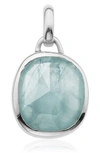 MONICA VINADER SIREN SEMIPRECIOUS STONE PENDANT CHARM,GP-PT-GBZM-GRO