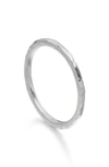 Monica Vinader Siren Hammered Ring In Silver