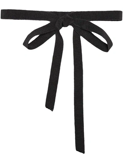 Gucci Grosgrain Neck Bow In Black