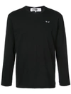 Comme Des Garçons Play Comme Des Garcons Play Black Heart Patch Long Sleeve T-shirt In Black