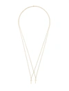 Dsquared2 Double Cross Pendant Necklace In Metallic