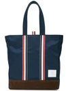 THOM BROWNE UNSTRUCTURED TOTE IN NYLON TECH AND SUEDE,MAG119A0395412559665