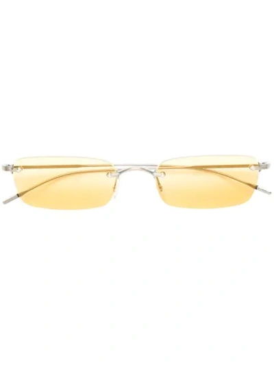 Oliver Peoples Sonnenbrille Mit Rechteckigen Gläsern - Metallisch In Metallic