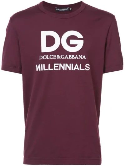 Dolce & Gabbana Millenials T-shirt In Red