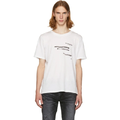 Saint Laurent 白色“sorry For What I Said”t 恤 In White