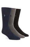 Polo Ralph Lauren 3-pack Crew Socks In Navy Multi