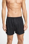 Majestic Herringbone Stripe Silk Boxer Shorts In Night