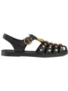 GUCCI RUBBER SANDAL WITH CRYSTALS,525355J870012964458