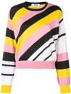 MSGM diagonal stripe sweater,2543MDM8018471712993710