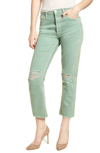 MOTHER THE TOMCAT CHEW RIPPED CROP HIGH WAIST JEANS,1364-544