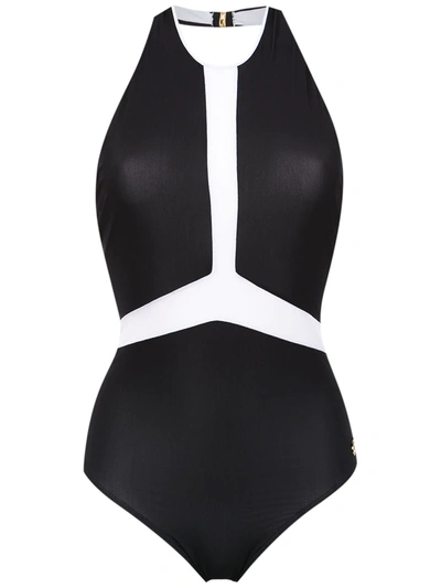 Brigitte Panelled Swimsuit In Black