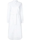 THOM BROWNE THOM BROWNE BELTED A-LINE OXFORD SHIRTDRESS - WHITE,FDS764A0013912706338