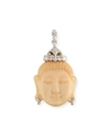ARMENTA NEW WORLD CARVED BUDDHA ENHANCER WITH CHAMPAGNE DIAMONDS,PROD198480494