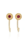 OCTAVIA ELIZABETH RUBY NESTING GEM 18K GOLD RUBY EARRINGS,655964