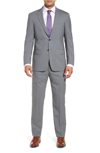 HART SCHAFFNER MARX CLASSIC FIT SOLID STRETCH WOOL SUIT,139750407Y83