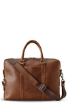 Shinola Navigator Leather Computer Briefcase In Medium Brown