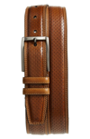 MEZLAN ALFA PERFORATED LEATHER BELT,AO10951