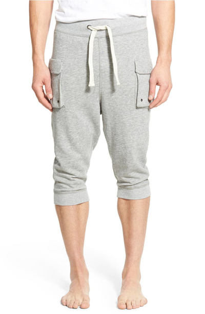 2(x)ist Athleisure Men's Cropped Cargo Pants In Light Grey Heather