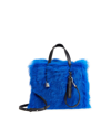 MARC JACOBS MINI THE GRIND GENUINE SHEARLING TOTE - BLUE,M0014100
