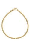 LAGOS DELICATE 18K GOLD BEADED BRACELET,05-10293-S