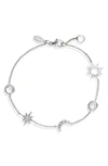 ANZIE STARBURST CELESTIAL WHITE TOPAZ CHARM BRACELET,2371SWX