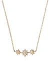 Anzie North Star Curve Diamond Pavé Necklace In Gold