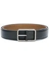 Lanvin Pebbled Leather Belt In Black
