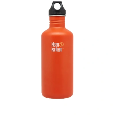 Klean Kanteen Classic Single Wall Loop Bottle In Orange