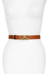 Ferragamo Ceylon Reversible Leather Belt In Sella Nero