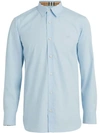 Burberry William Stretch-poplin Sport Shirt In Blue