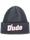 DSQUARED2 DUDE EMBROIDERED BEANIE,KNM000101W0102312688176