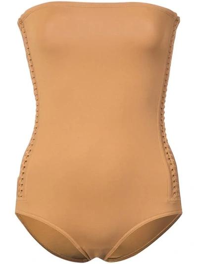 Eres Polarize Strapless Swimsuit In Brown