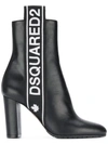 DSQUARED2 LOGO STRIPE ANKLE BOOTS,ABW00370460102612709457