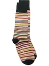 Paul Smith Multicolored Fine Striped Socks In Multicolour