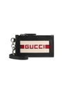 GUCCI logo拼接牛皮卡夹,523815CWGRN12964711