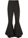 ELLERY FULL FLARE CROPPED TROUSERS,8FP552SUBLK12957737