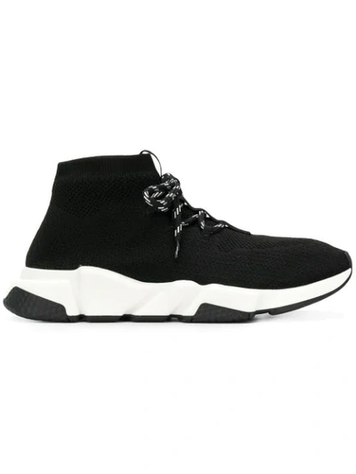 Balenciaga Lace-up Speed Sock Trainers In 1000