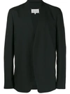 Maison Margiela Collarless Fitted Blazer In Black