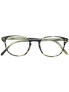 Oliver Peoples Fairmont Square Frame Glasses In Brown