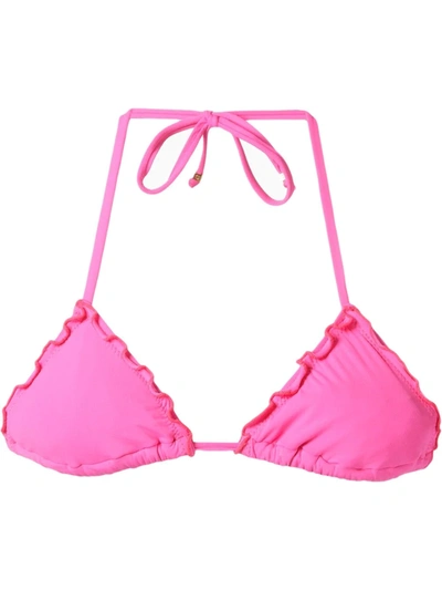 Amir Slama Triangle Bikini Top In Pink