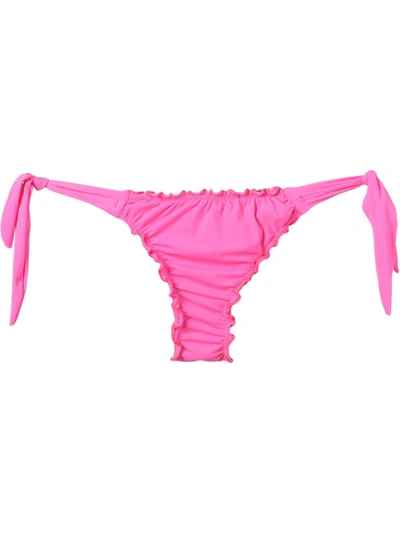 Amir Slama Ruffled Trim Bikini Bottom In Pink