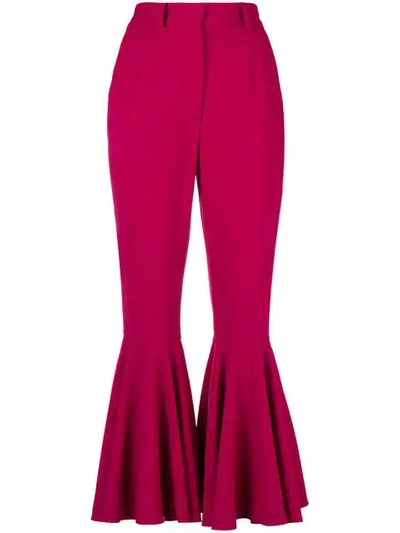 Dolce & Gabbana Flared Cuffs Trousers In Pink