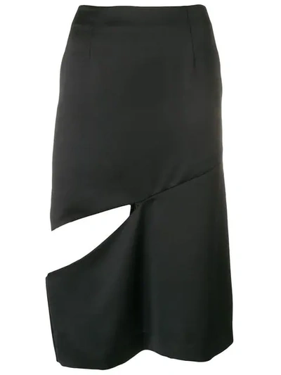 Maison Margiela Cut Out Skirt In Black