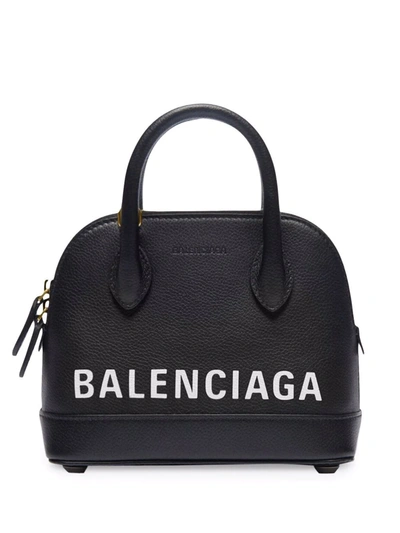 Balenciaga Ville Top Handle Bag Xxs In Black