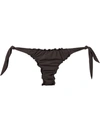 Amir Slama Ruffled Trim Bikini Bottom In Black
