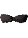 AMIR SLAMA RUFFLED TRIM BANDEAU BIKINI TOP,8302033611019568